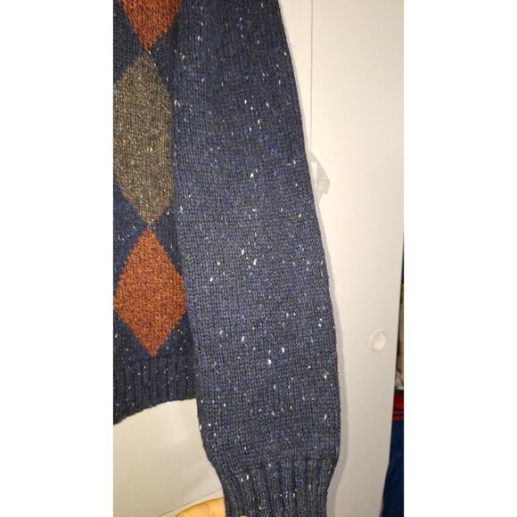 A KnightsBridge Men's Argyle Sweater Wool Blend Grandpacore Preppy Golf XL - Picture 5 of 9